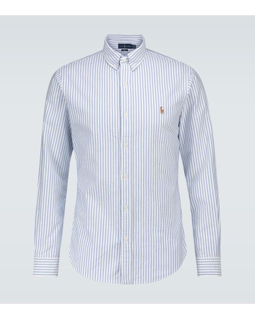 Polo Ralph Lauren Blue Long-sleeved Striped Shirt for men