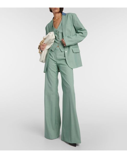 Etro Green Blazer Aus Einem Wollgemisch