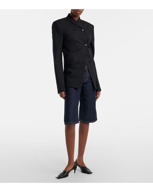 Khaite Blue Kinga Denim Bermuda Shorts