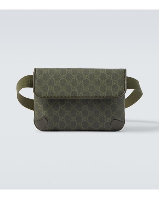 Gucci Guerteltasche Gg Small Mit Leder in Green für Herren