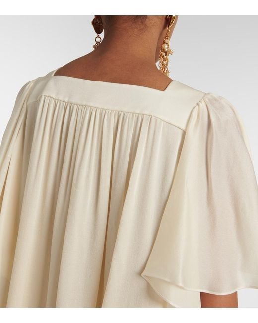 Chloé Natural Ro33 Silk Minidress