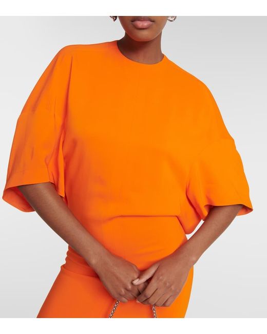 Vestido corto de jersey Stella McCartney de color Orange