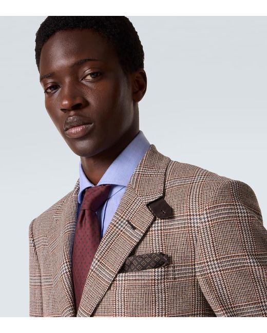 Dunhill Bedrucktes Einstecktuch Aus Seide in Black für Herren