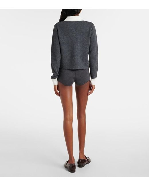 Self-Portrait Black Wool-Blend Cardigan