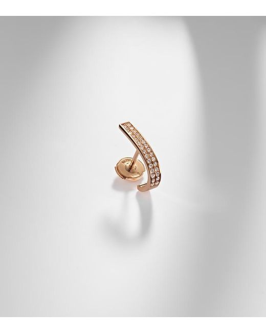 Repossi White Berbere 18Kt Rose Single Earring With Diamonds