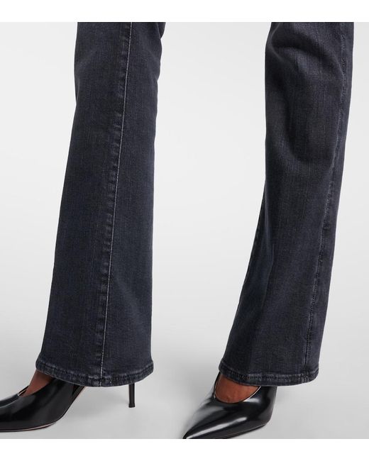 7 For All Mankind Blue Bootcut Mid-Rise Flared Jeans