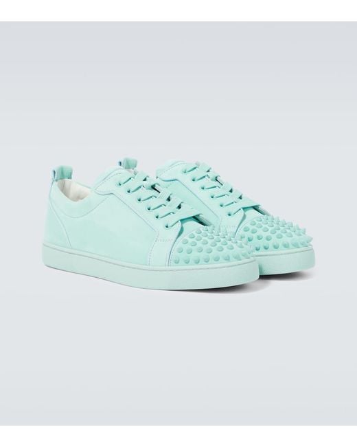 Baskets Louis Junior Spikes En Cuir Christian Louboutin pour homme en coloris Blue