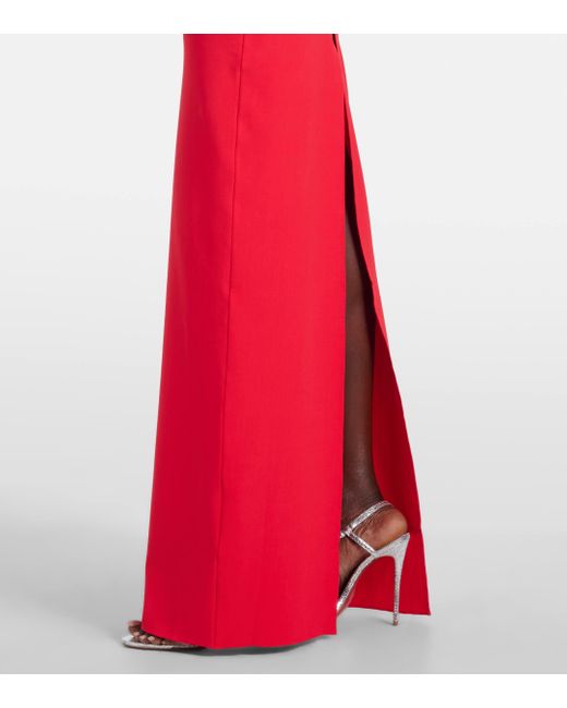 Nensi Dojaka Red Crepe Maxi Dress