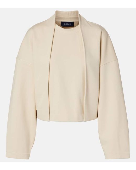 Sudadera Minnie De Jersey En Mezcla De Algodon Sportmax de color Natural