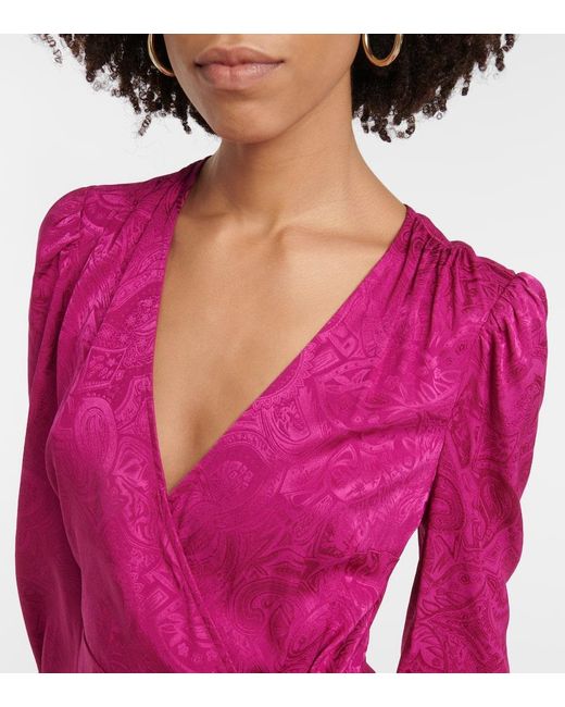 Veronica Beard Pink Weiss Jacquard Ruffle Dress