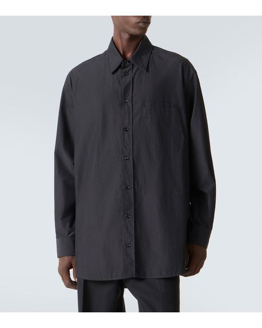 Lemaire Blue Cotton Crepe Shirt for men