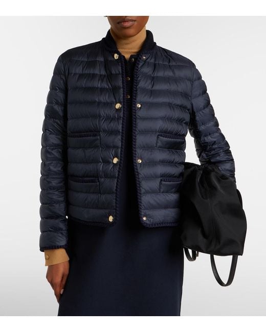 Moncler Blue Circaete Quilted Down Jacket
