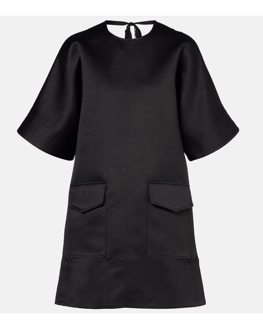 Ganni Black Open-Back Minidress
