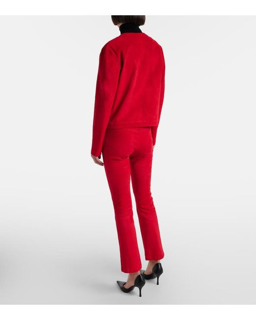 Stouls Red Jp Twenty Slim Suede Pants