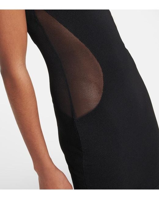 Stella McCartney Black Mesh Panel Minidress