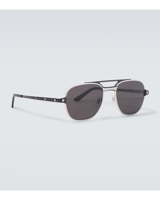 Cartier Gray Santos De Cartier Square Sunglasses for men