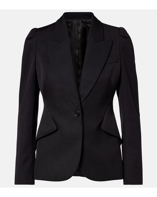 Alexander McQueen Black Jacke Aus Wolle