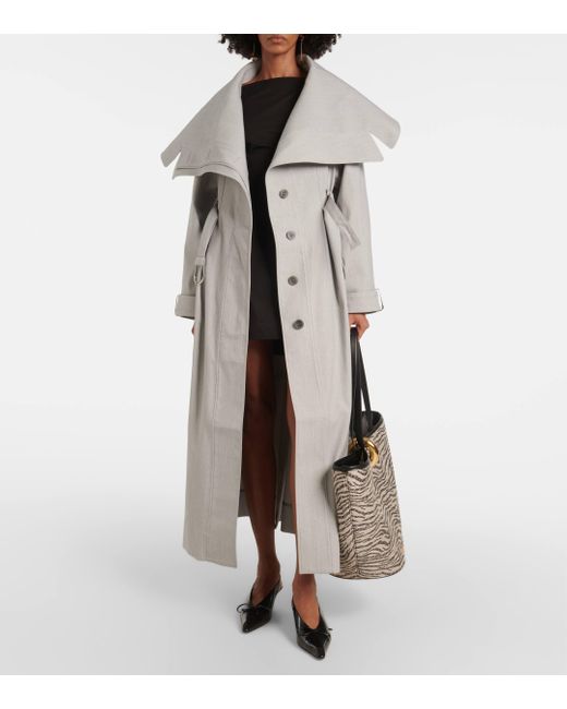 Jacquemus Gray Le Trench Caruso Oversized Trench Coat