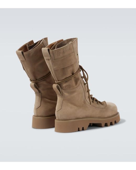 J.W. Anderson Brown Leather Combat Boots for men