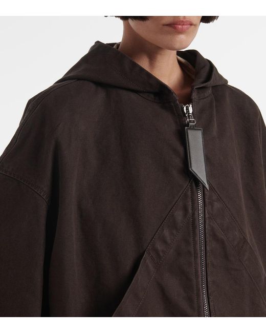 Chaqueta Bomber De Gabardina De Algodon The Attico de color Black
