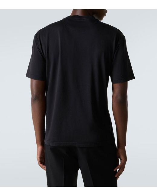 Prada Black Cotton Jersey T-Shirt for men