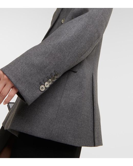 Wardrobe NYC Black Double-Breasted Wool Blazer