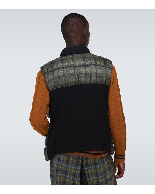 Undercover Multicolor Chaleco Acolchado De Cuadros for men
