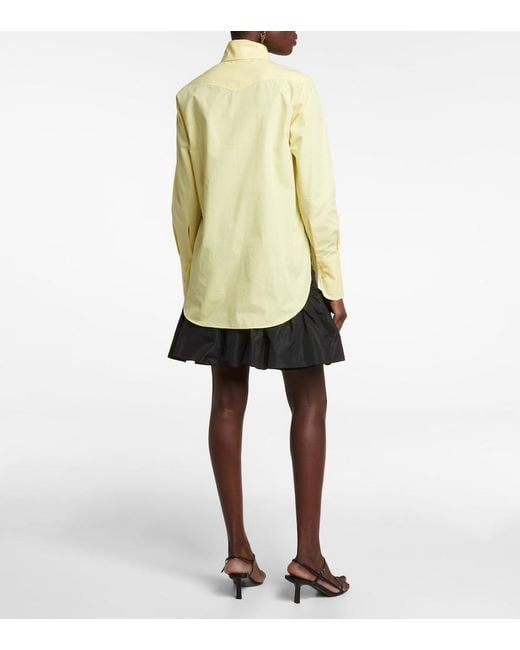 Patou Yellow Oversized Cotton Poplin Shirt