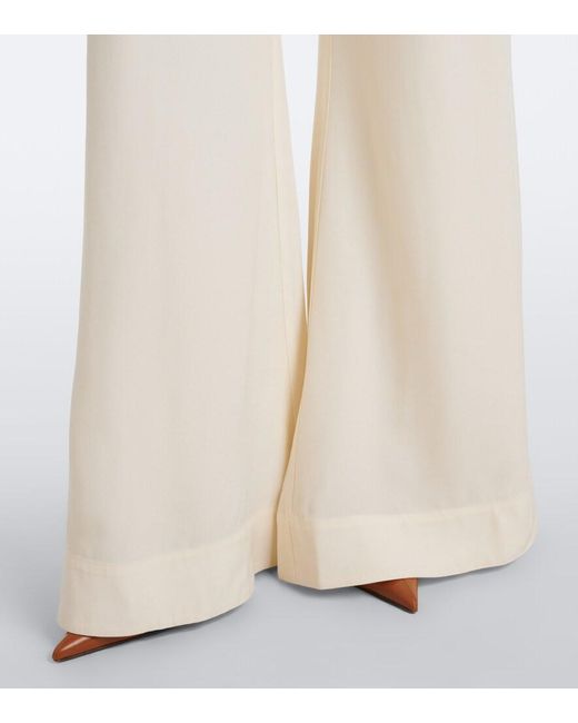 Zimmermann White Belted Wide-Leg Pants