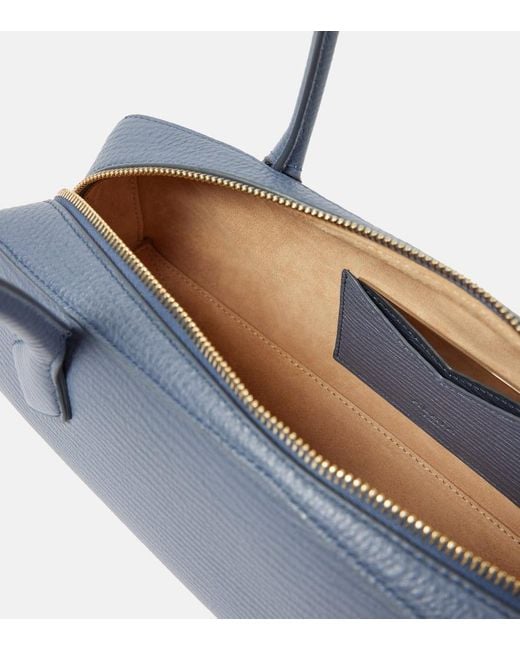 Alaïa Blue Le Teckel Medium Leather Shoulder Bag