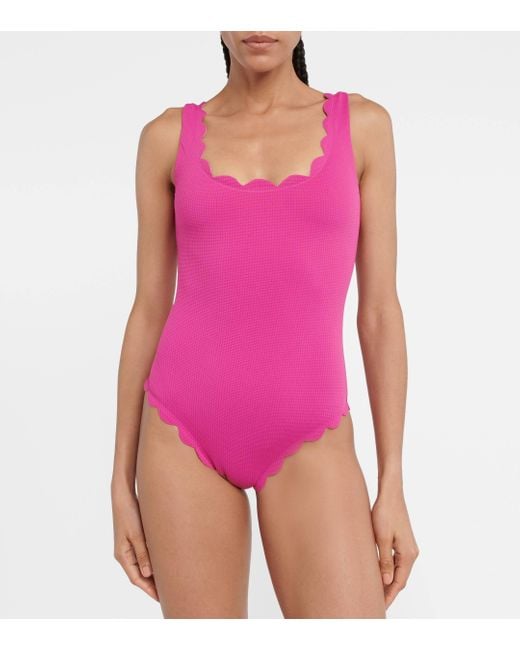 Marysia Swim Pink Scalloped Swimsuit