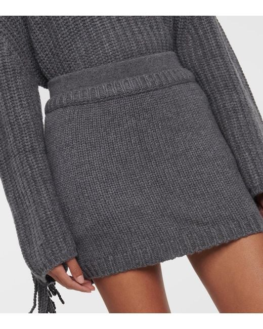 Lisa Yang Gray Lovi Cashmere Miniskirt