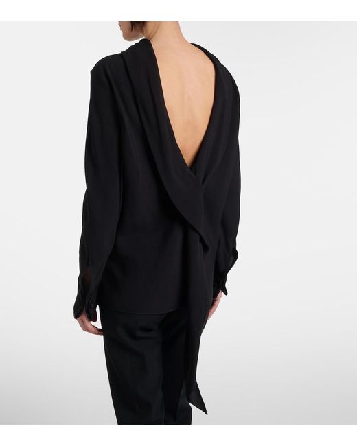 The Row Blue Evo Draped Top