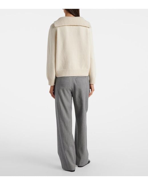 Plan C Natural Wool And Cashmere Sweater