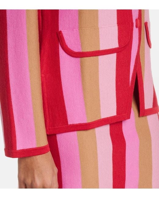 Rixo Pink Cardigan Mirja Aus Einem Wollgemisch