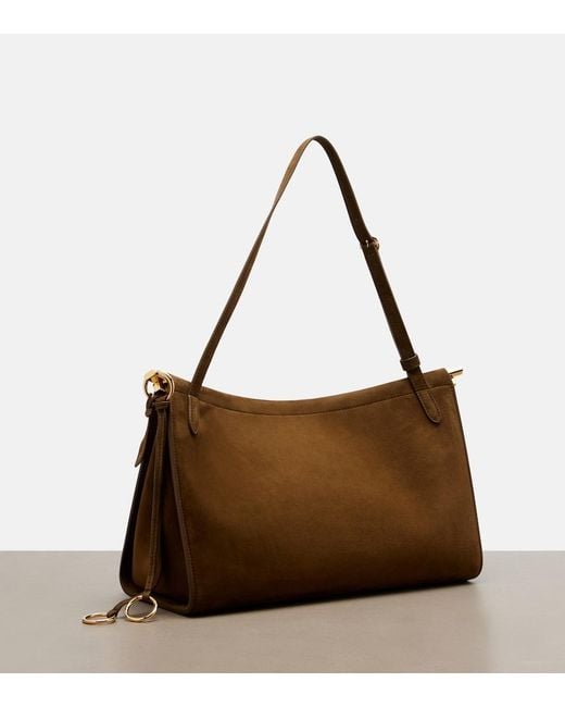 Alaïa Brown Le Click Medium Leather Shoulder Bag