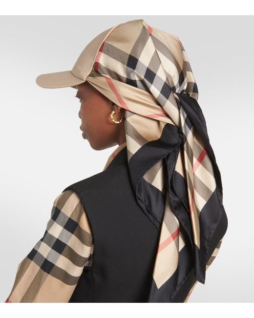 Burberry Baseballcap aus Baumwolle und Seide in Natur | Lyst CH