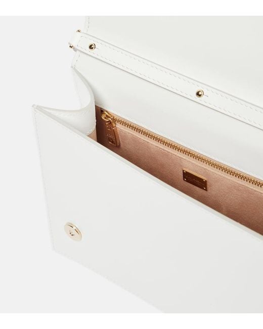 Dolce & Gabbana Natural Schultertasche Dg Aus Leder