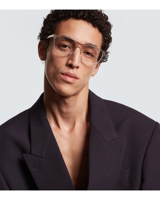 Dior Metallic Indioro S5I Rectangular Glasses for men