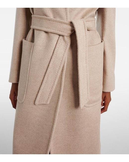 Max Mara Natural Elenia Cashmere Wrap Coat
