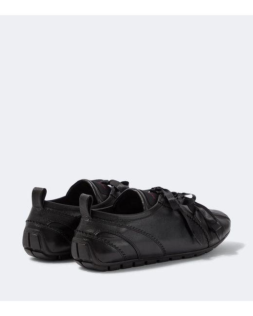 Simone Rocha Black Ballerina Grip Leather Sneakers for men