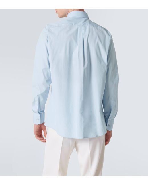 Dolce & Gabbana Blue Cotton Shirt for men