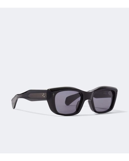 Jacques Marie Mage Black Corniche Rectangular Sunglasses for men