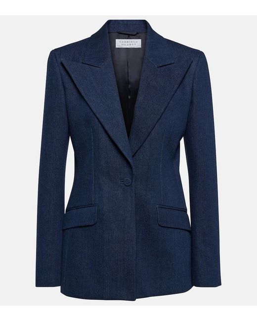 Gabriela Hearst Blue Leiva Single-Breasted Denim Blazer