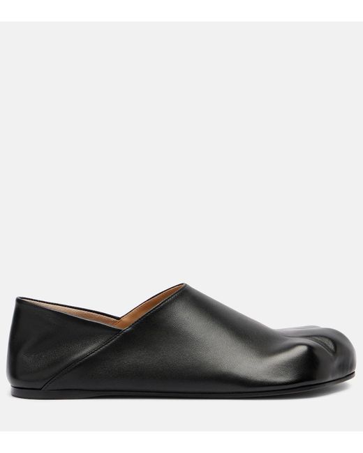 J.W. Anderson Black Leather Slip-On Shoes
