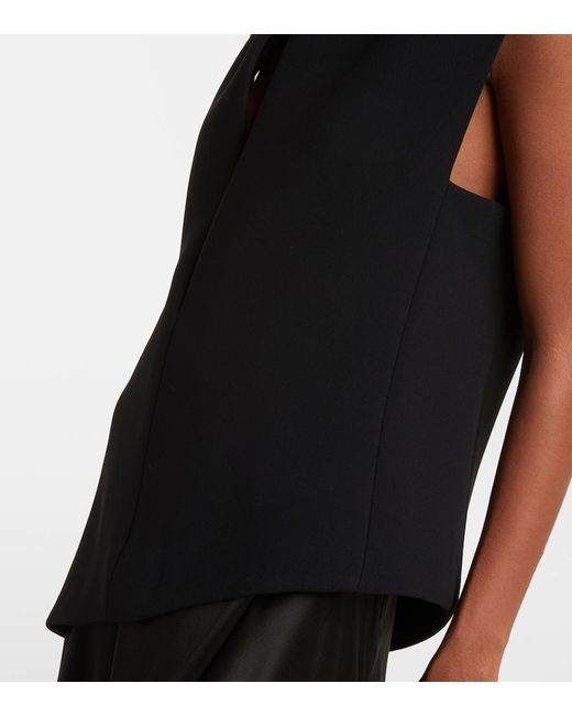 Khaite Black Von Asymmetric Top