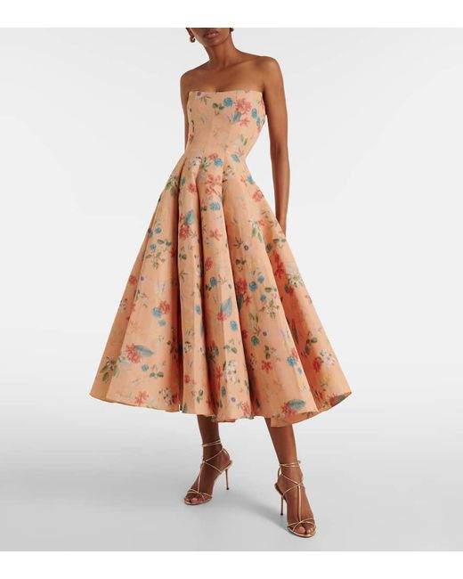 Markarian Natural Bedrucktes Midikleid Rousseau