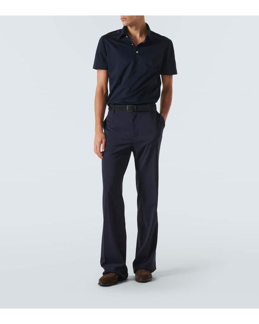 Kiton Polohemd Aus Baumwolle in Blue für Herren