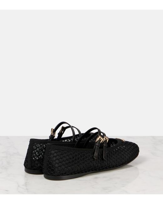 Prada Black Mesh Ballerina
