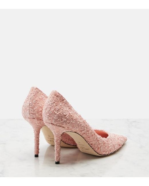 Jimmy Choo Pink Rose Slip On Pumps